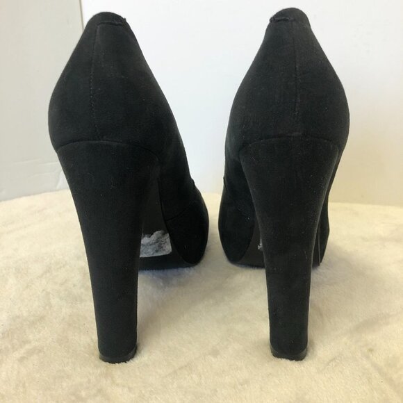 Pour La Victoire Black Suede Platform Pump Heels Size 9 - Picture 4 of 11